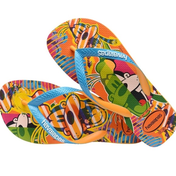 HAVAIANAS DISNEY GOOFY AND FRIENDS FLIP FLOPS!! New! 10 - Picture 1 of 6